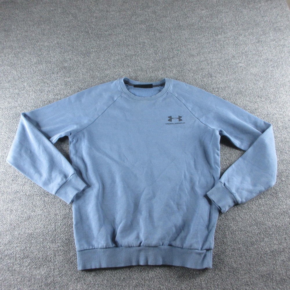 Under Armour Sweatshirt Womens S Blue ColdGear Fleece Pullover Crew Raglan